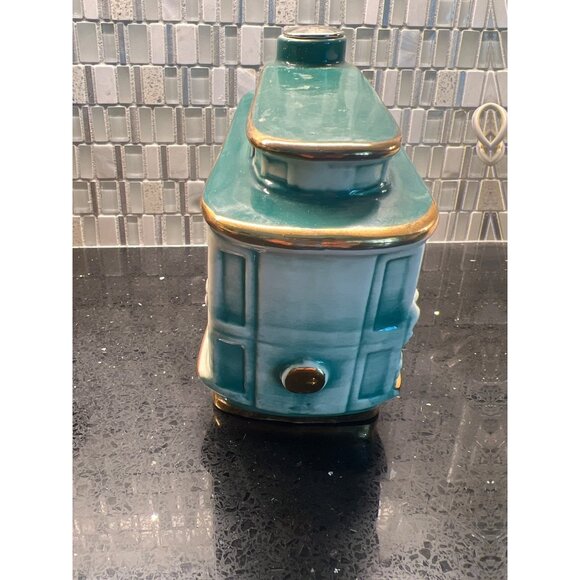 EZRA Brooks vintage whiskey decanter circa 1968, HYDE PARK cable car unique - Picture 7 of 12